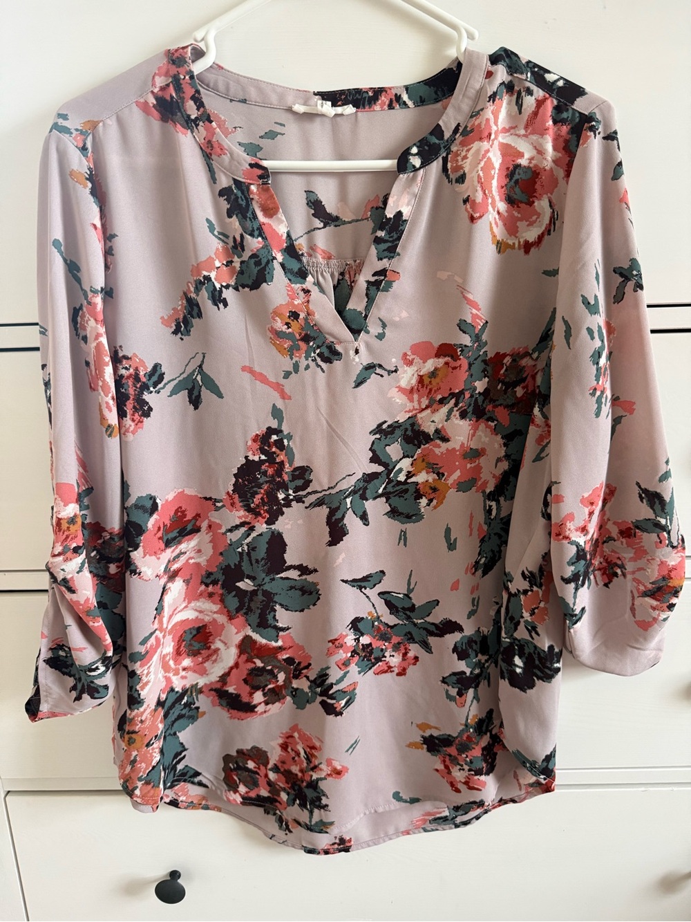 Maurices Atwood Popover Floral Blouse Size Large